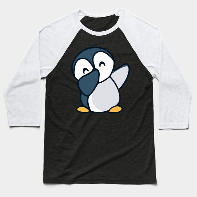 Dabbing Penguin Baseball T-Shirt by TheUnknown93